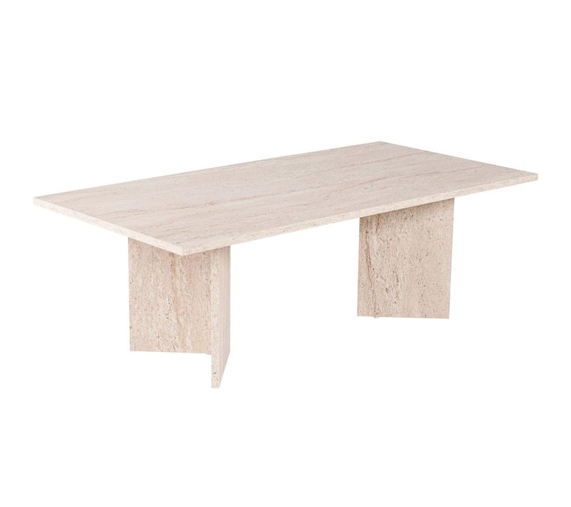 Table Basse Rectangulaire Effet Travertin 119 Cm - Taona