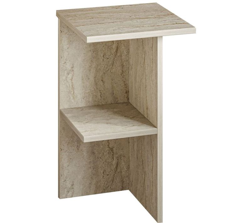 Table De Chevet Effet Travertin 36 Cm - Selin