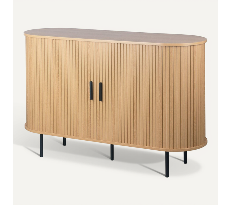 Buffet 2 Portes Effet Chêne 120 Cm - Sora