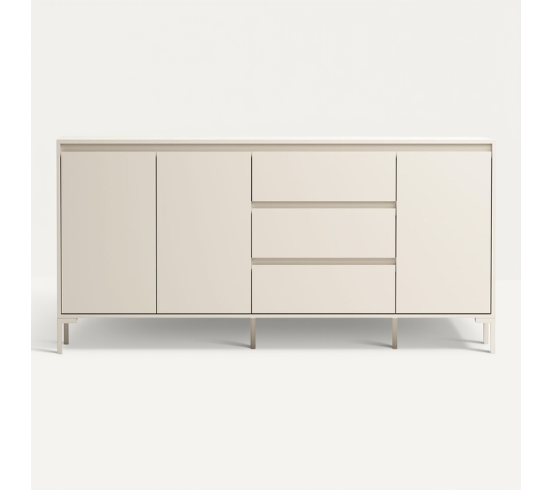 Buffet 3 Portes 3 Tiroirs Beige 170 Cm - Ronda