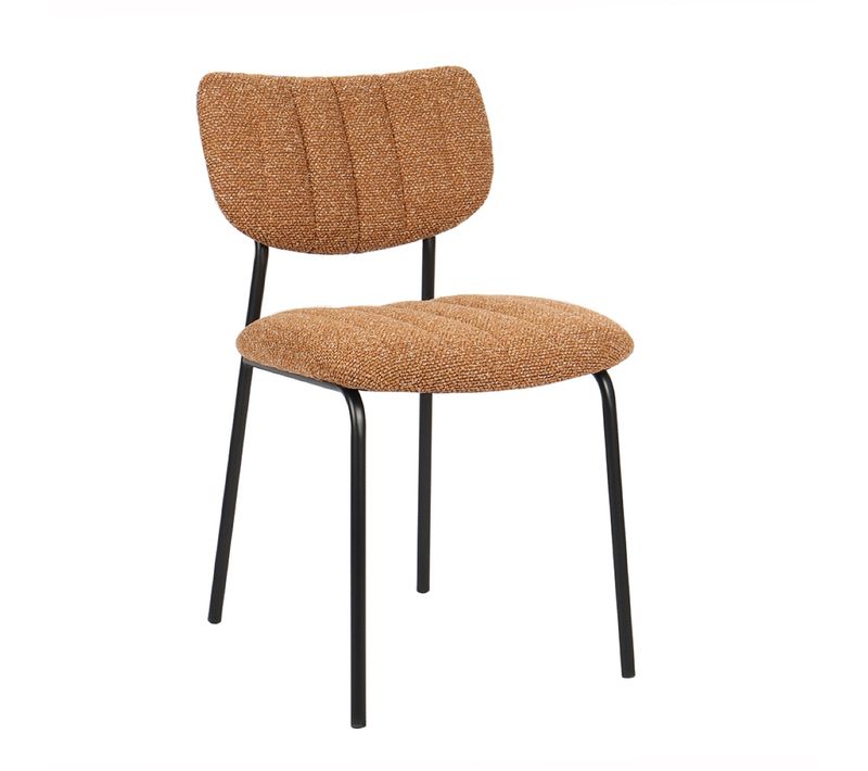 Chaise De Salle à Manger En Tissu Cuivre Anto (lot De 2)