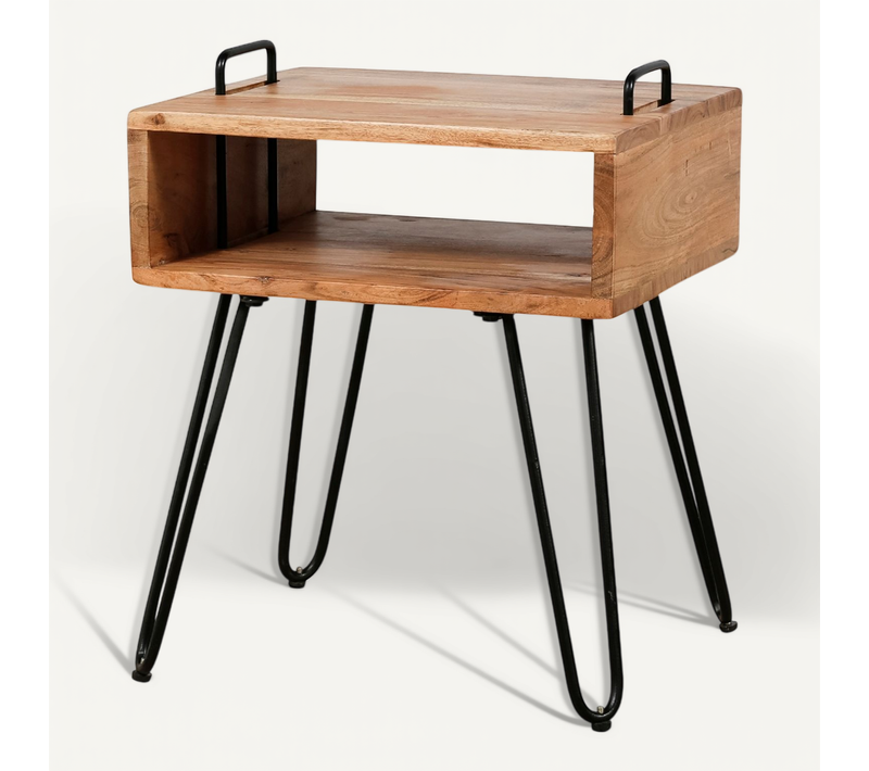 Table De Chevet En Bois Massif Maniglia 1 Niche