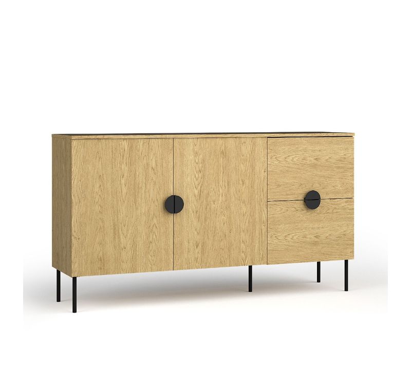Buffet Bas 160cm En Bois Style Scandinave Dimitri