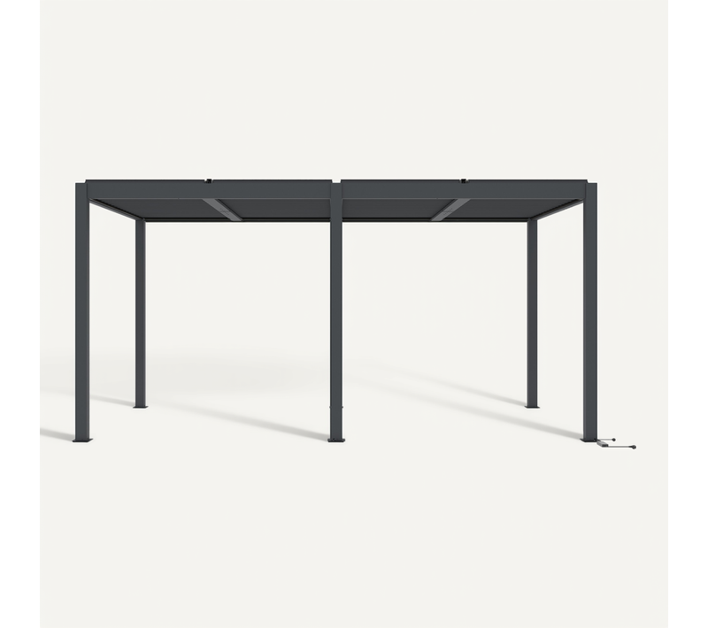 Pergola Bioclimatique Motorisée 5x3m Autoportée à LED Agosta Hauteur 250cm- Aluminium Gris