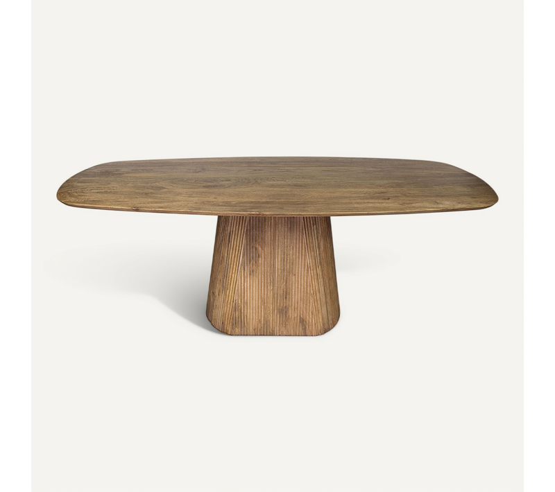 Dayo - Table à Manger En Bois Massif De Manguier - 6 à 8 Personnes