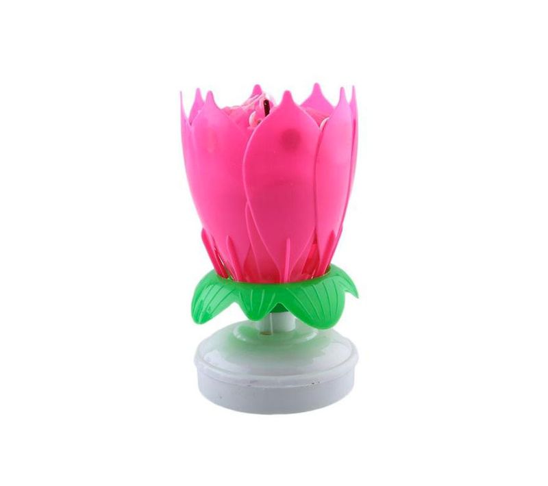 Bougie-fleur D’anniversaire - Rose