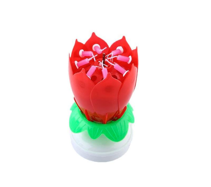 Bougie-fleur D’anniversaire - Rouge