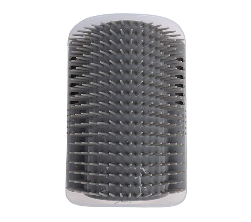 Brosse D'angle De Toilettage Pour Chat - Gris
