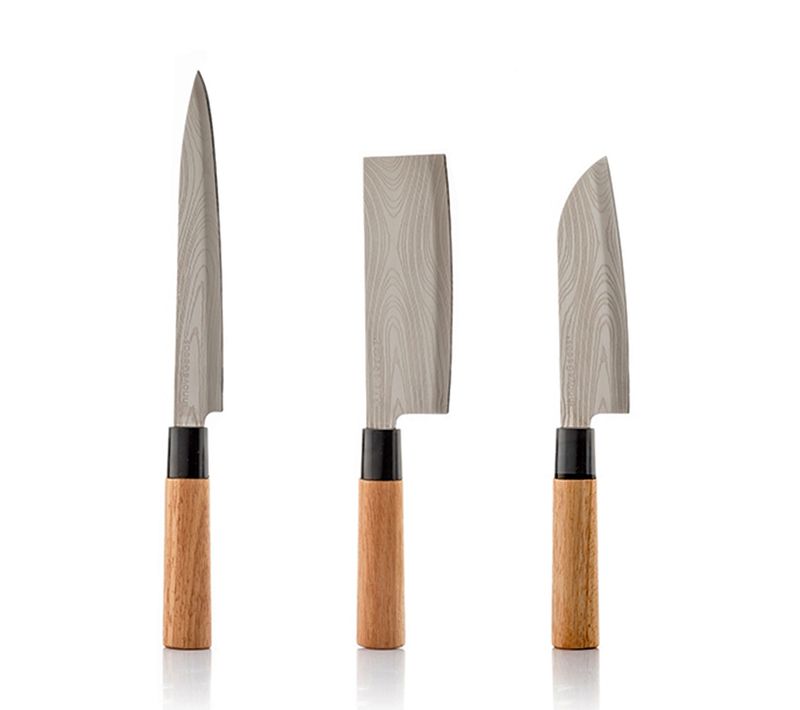 Jeu De 3 Couteaux De Cuisine Japonais