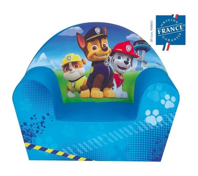 Fauteuil Club Mousse Enfant Pat Patrouille - Bleu Ciel 42x52x33 Cm