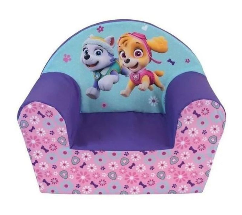 Fauteuil Club En Mousse Pat'patrouille Pour Fille - Déhoussable 52×33×42 Cm
