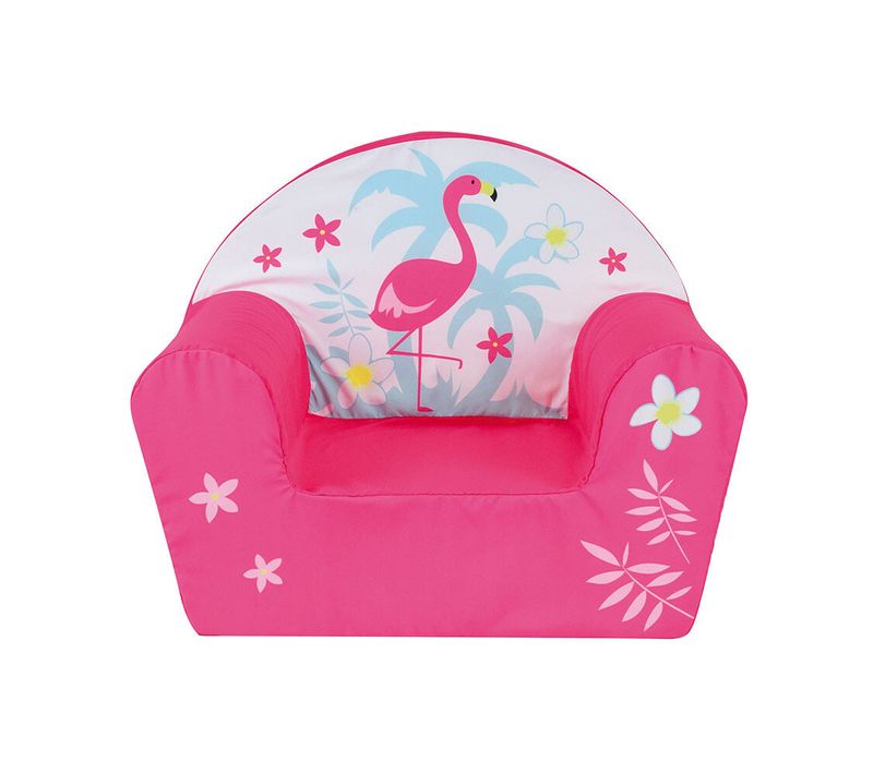 Fauteuil Club Mousse Flamant Rose