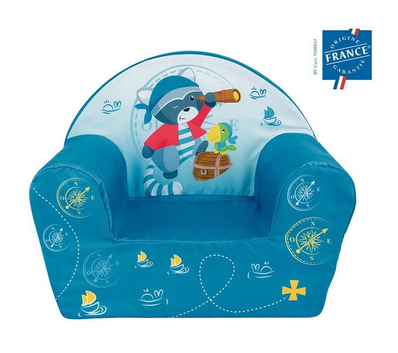 Fauteuil Club John Le Raton Pirate Bleu