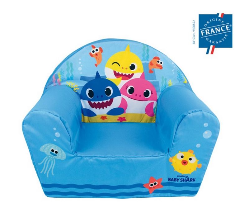 Fauteuil Club Baby Shark Bleu Ciel