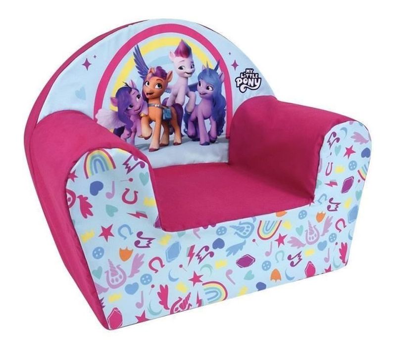 Fauteuil Club En Mousse My Little Pony - Rose Et Bleu - 52x42x33 Cm