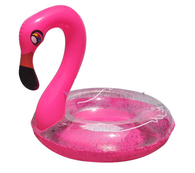 Bouee Gonflable Geante Scintillante - Flamand Rose