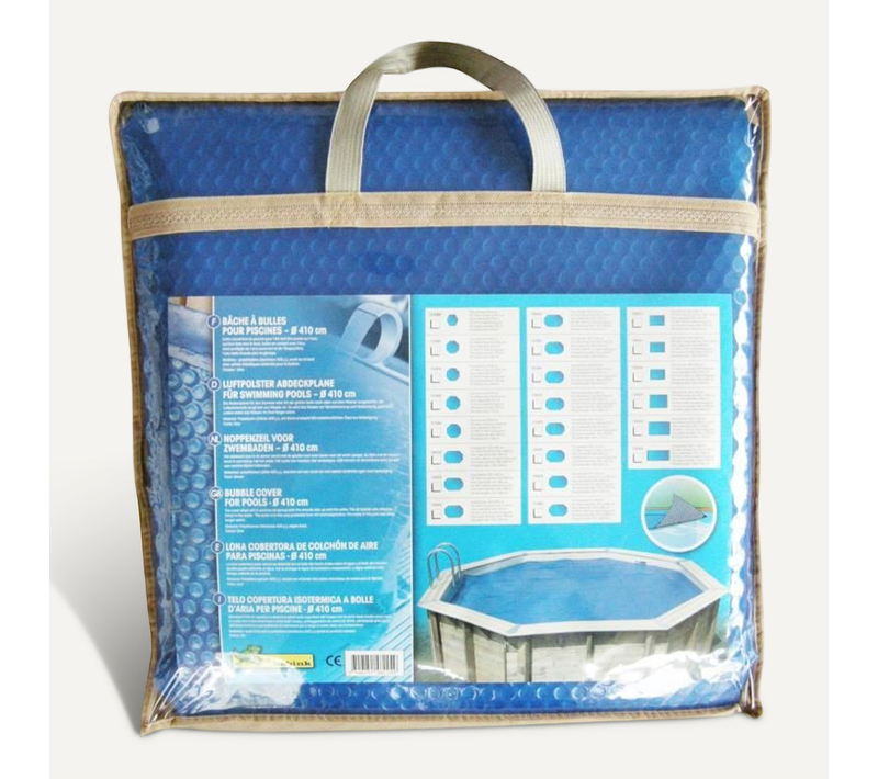 Bâche à Bulles Pour Piscine Bois - Rectangulaire 350x650 - Bleue - 400 Microns
