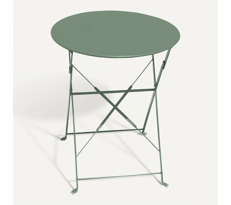 Table De Jardin Pliante - 2 Places - Vert Amande - Capri