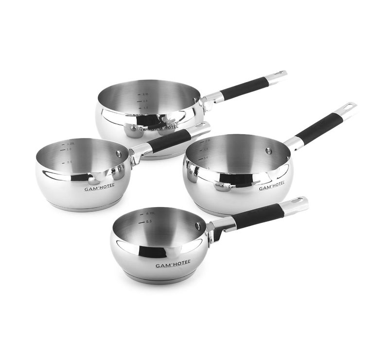 4 Casseroles 14/16/18/20cm - Inox Induction