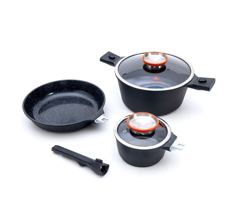 Set De 8 Pièces Noir 28cm Amovible - "alizée Maxlux"