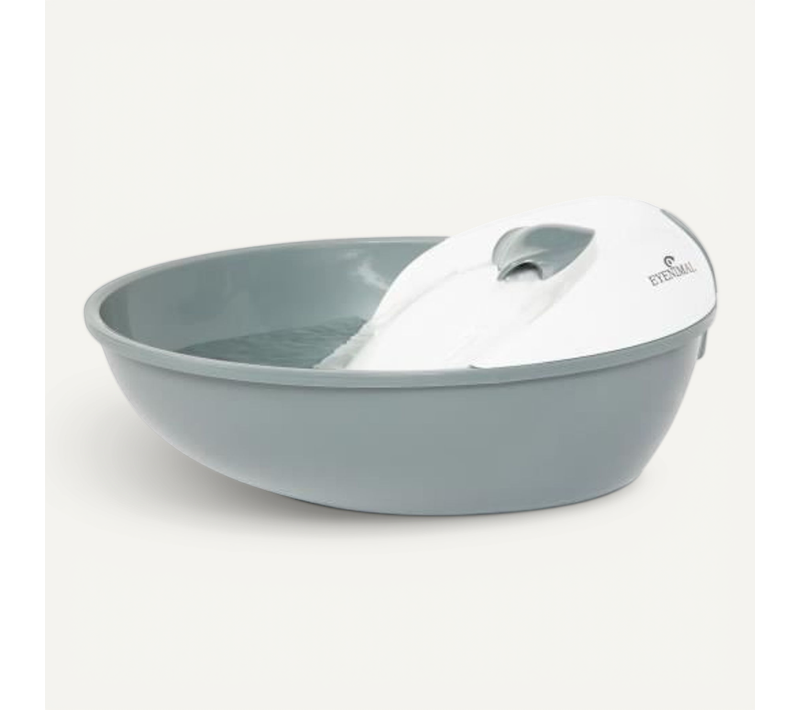 Fontaine à Eau Classic Pet 1,75 L - Gris Et Blanc - Pour Chien Et Chat