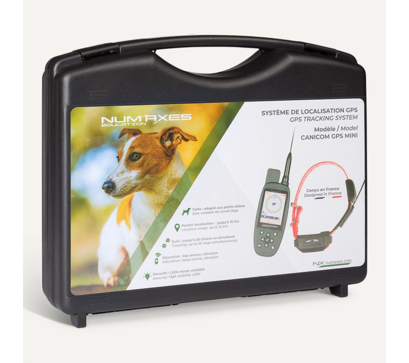 Canicom Gps Mini Collier Gps + Télécommande Compacte — 15 Km, Ip67, 20 Chiens