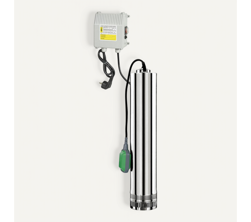 Pompe Immergée Inox 750w 43m Avec Tableau Électrique + Flotteur - Prpvc751/43f
