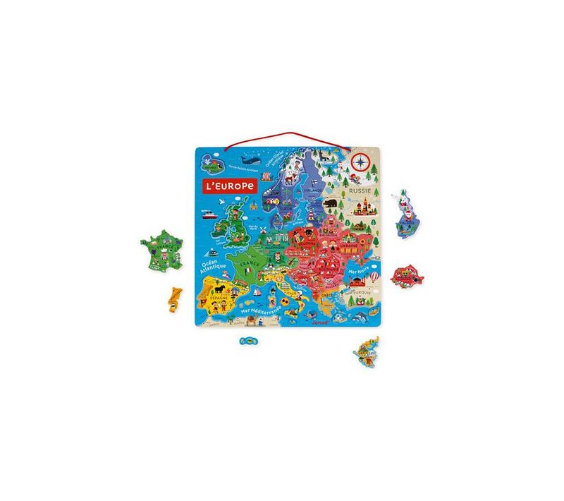 Puzzle Carte D Europe Magnétique 40 PCs (bois)