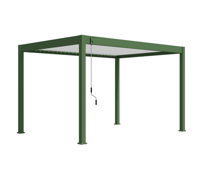 Pergola Bioclimatique Ombréa Vs Autoportante 3x4m - Vert - Lames Blanches