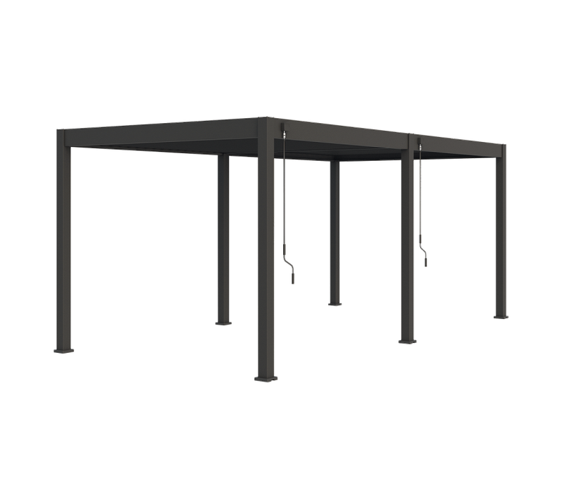 Pergola Bioclimatique Ombréa Autoportante Vs - 3x6m Anthracite + 2 Stores