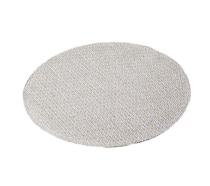 Set De Table Rond "metrix" 38cm Taupe