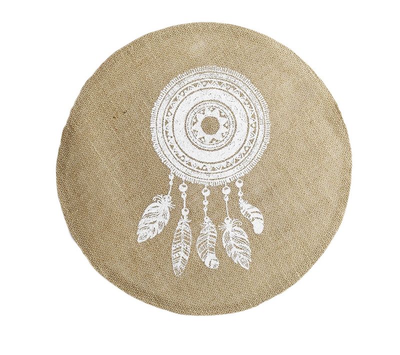 Set De Table Jute Rond "indila" 38cm Naturel
