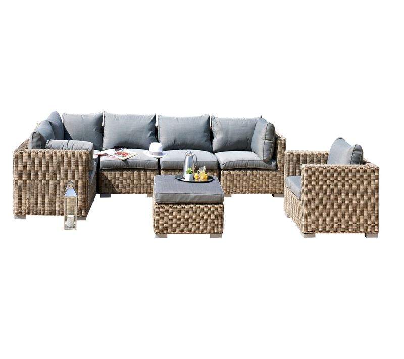 Salon De Jardin Montmartre 6 Places En Résine Tressée - Montmartre