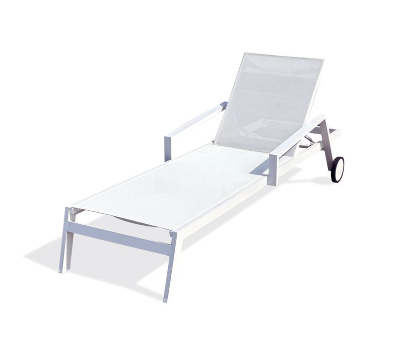 Bain De Soleil En Aluminium Et Toile Plastifiéehe - Blanc - Ibiza