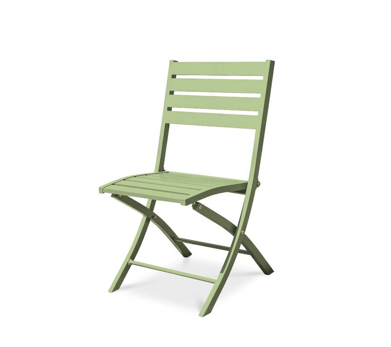 Chaise De Jardin Pliante En Aluminium - Vert Lagune - Marius