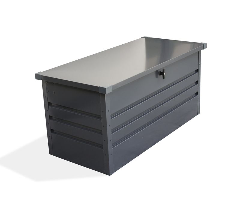 Coffre De Jardin En Acier Galvanisé - Gris Anthracite - Scatola