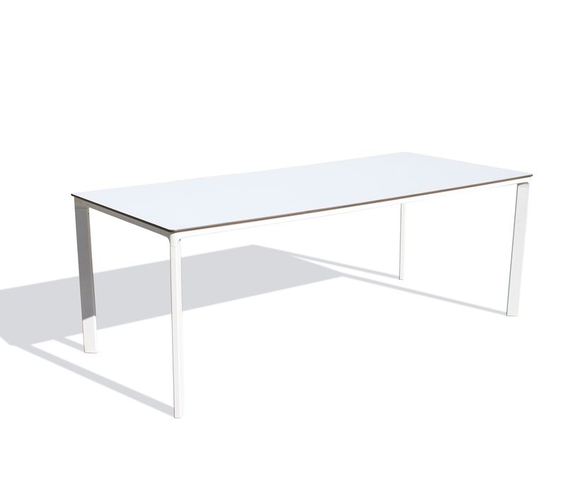 Table De Jardin 8 Places En Aluminium Laqué Et Peinture Epoxy - Blanc - Meet