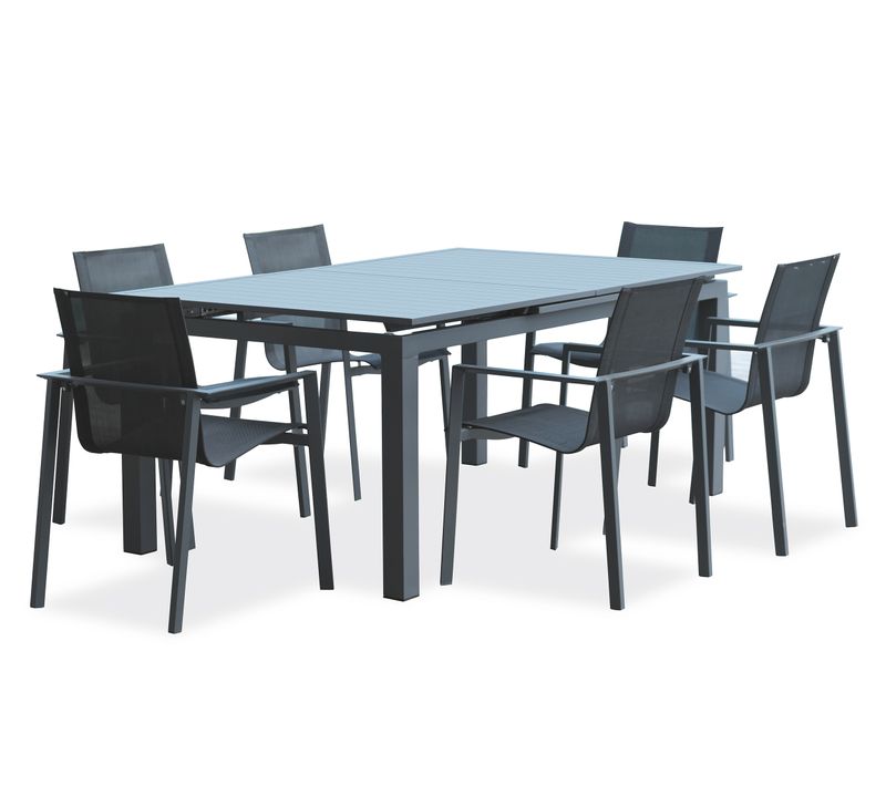 Ensemble Repas Miami 6 Places En Aluminium - Alu-miami