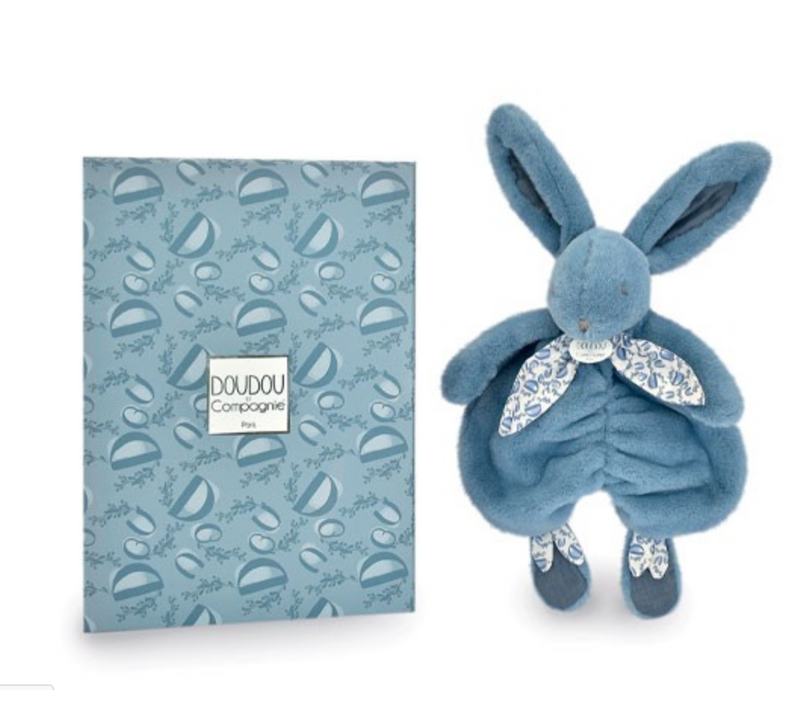 Doudou Lapin Bleu - Lapin Doudou -29 Cm