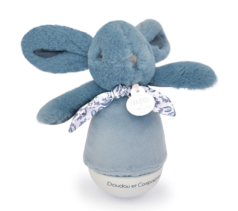 Doudou And Compagnie Peluche Musicale Lapin Culbuto Bleu