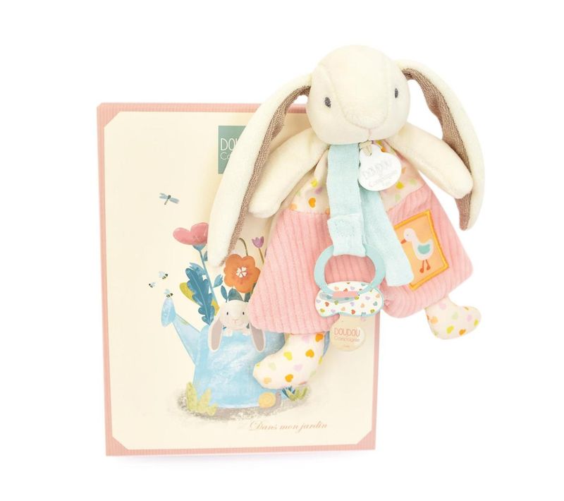 Lapin Ciboulette - Doudou Attache Tétine
