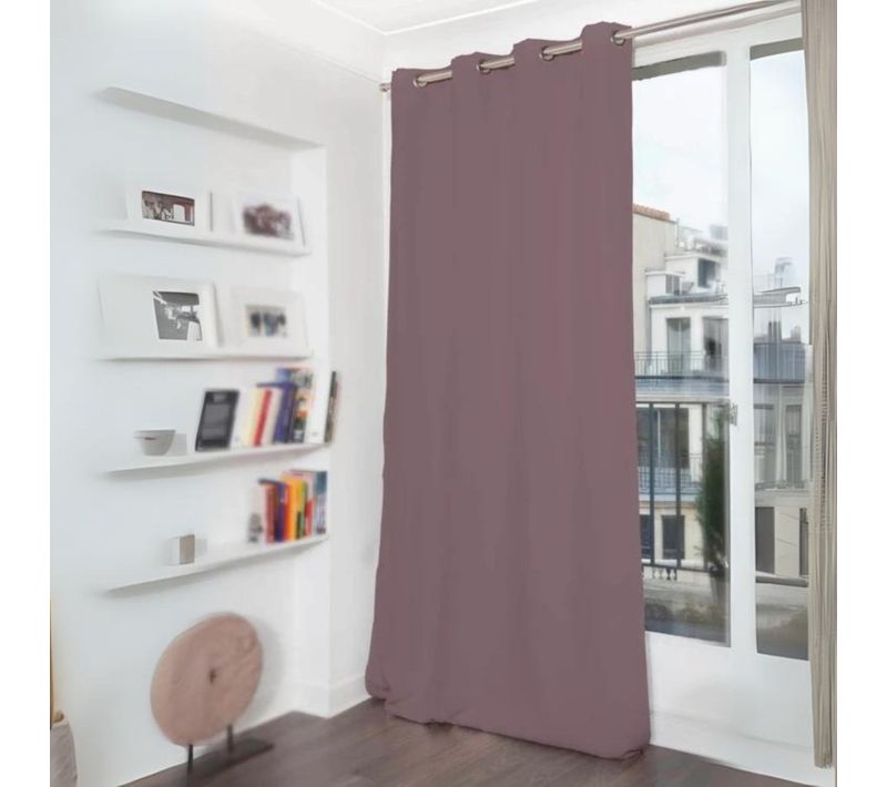Rideau Phonique Occultant Et Thermique " - 140x260 Cm - Gris Souris