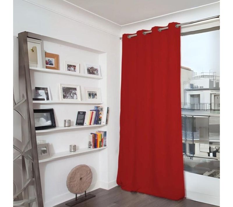 Rideau Phonique Occultant Et Thermique  - 140x260 Cm - Rouge