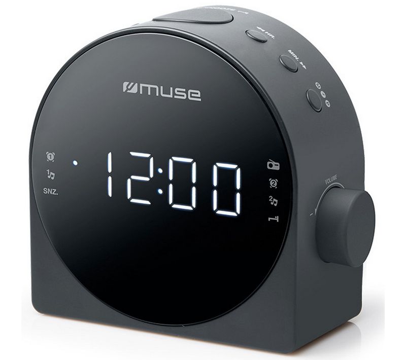 Radio-réveil Double Alarme Noir - M185cr