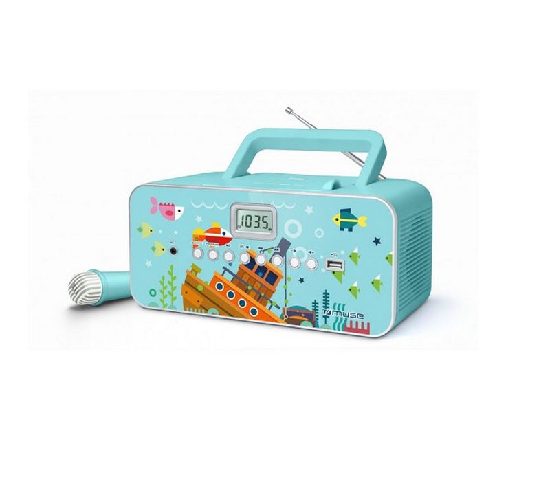 Radio Cd USB Portable Bleu Avec Micro M29kb
