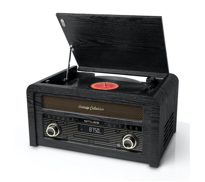 Platine Vinyle/cd/usb Stéréo 3 Vitesses 33/45/78t - Mt115w