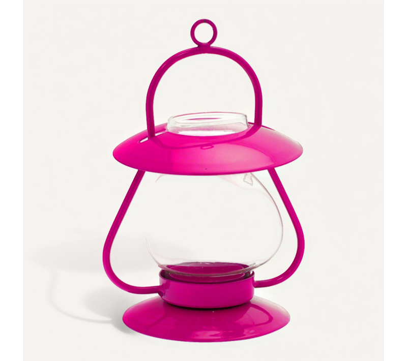 Lanterne Décorative Essentiel - Verre Soufflé - Rose