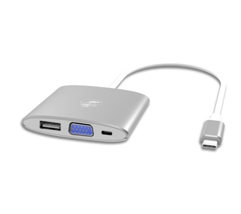 Adaptateur Usb-c Vers 1x Vga + 1 X Usb 3.0 + 1 X Usb-c Pd Charge