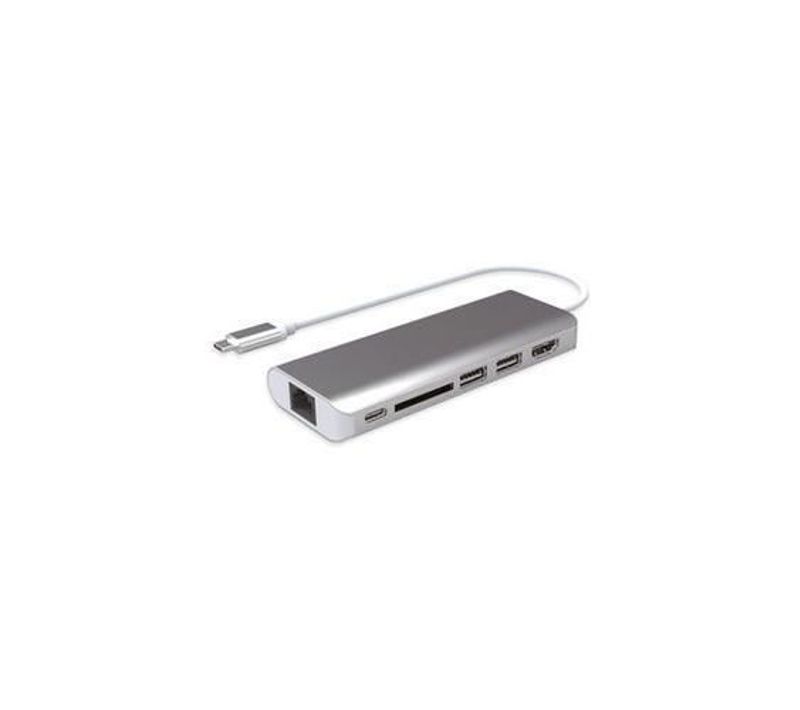 Mini Dock Usb-c Power Delivery 6-en-1 Hdmi Hub Usb 3.0 Card Reader Gris Sideral - Ml309880