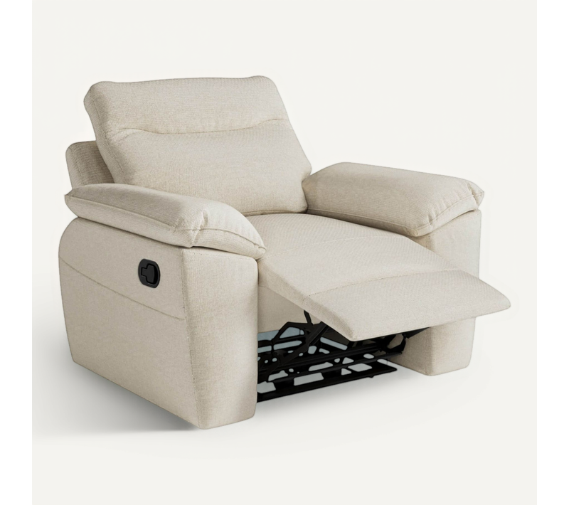 Fauteuil De Relaxation Manuel Ross En Tissu - Beige